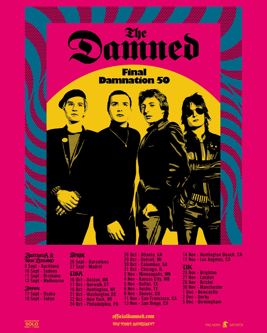The Damned Final Damnation 50 Tour Poster 2026